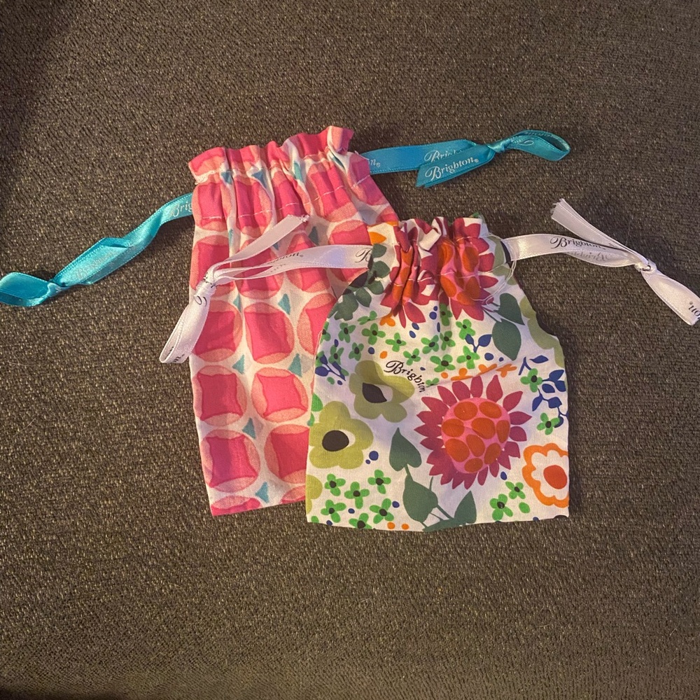 Two Brighton Jewelry Storage Gift
Dust Bags Pouch Drawstring